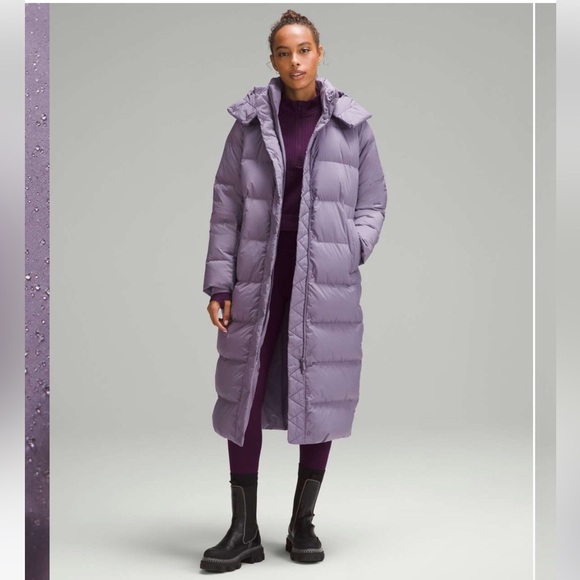 NWT Lululemon Wunder Puff Long Jacket / Purple Ash